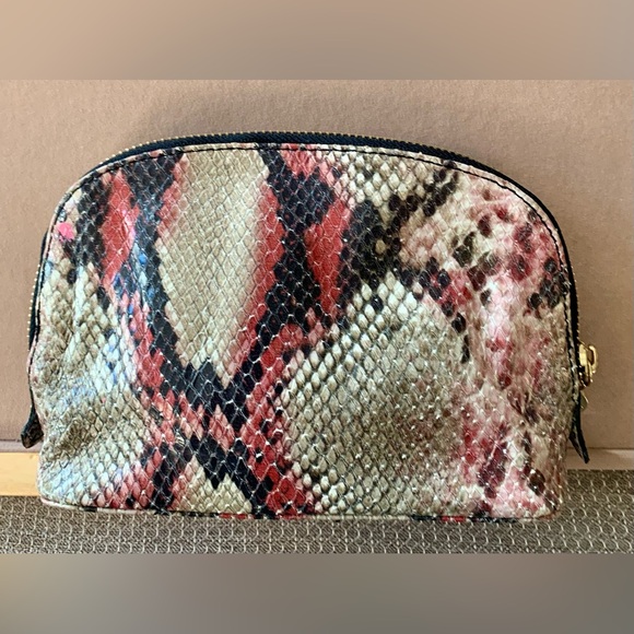 Brahmin snake print Tina makeup cosmetic bag - Picture 2 of 4